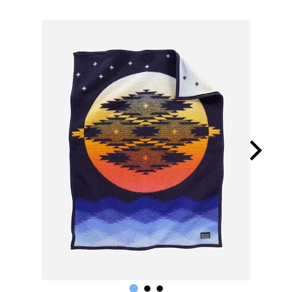 Pendleton Bedding Pendleton Crib Blanket Moon Dance Wool Blend Blue